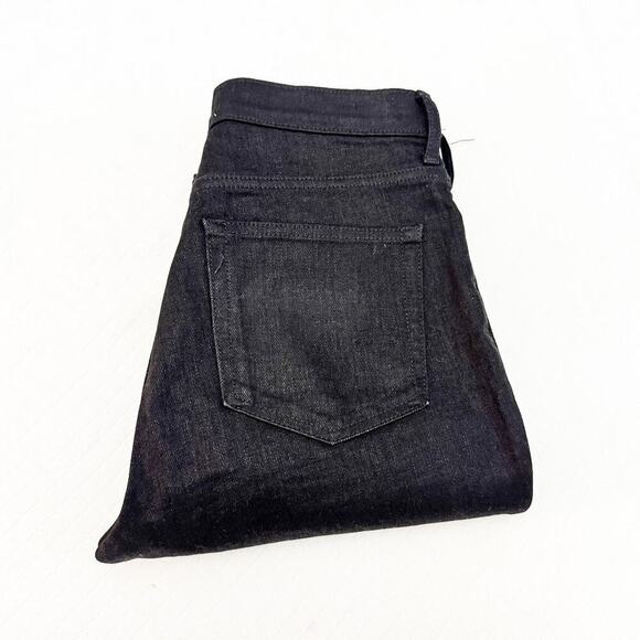 Everlane Black Denim Jeans Wide Leg Raw Hem Size 27 MINT - Picture 1 of 8